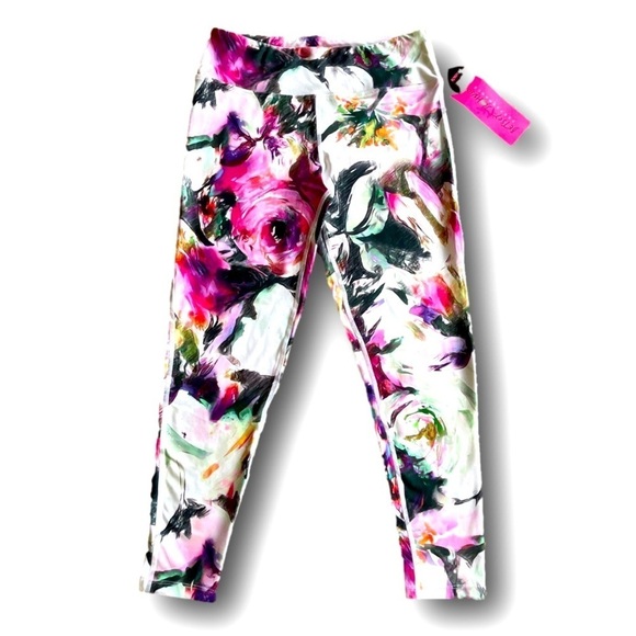 Betsey Johnson Pants - Betsey Johnson Performance HighRise 7/8 multicolor flora pant